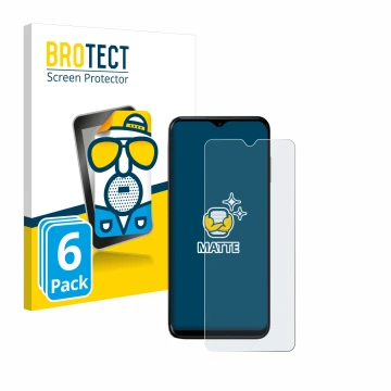 Parte frontale di una confezione del prodotto con il logo del marchio BROTECT. Accanto è raffigurato il dispositivo Nokia G60 