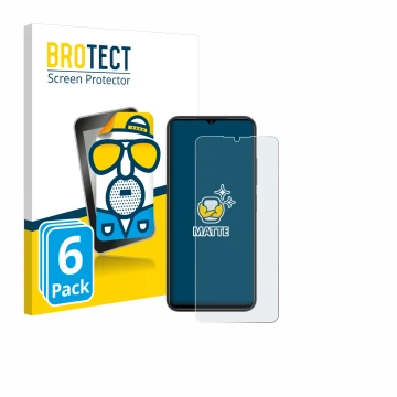Parte frontale di una confezione del prodotto con il logo del marchio BROTECT. Accanto è raffigurato il dispositivo ZTE Blade 