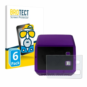Parte frontale di una confezione del prodotto con il logo del marchio BROTECT. Accanto è raffigurato il dispositivo SkyRc Q200