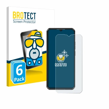 Parte frontale di una confezione del prodotto con il logo del marchio BROTECT. Accanto è raffigurato il dispositivo Oukitel WP