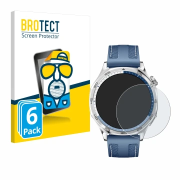 Parte frontale di una confezione del prodotto con il logo del marchio BROTECT. Accanto è raffigurato il dispositivo Huawei Wat