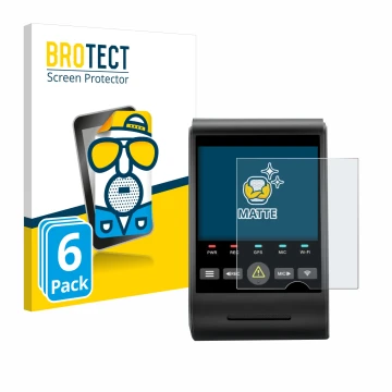 Parte frontale di una confezione del prodotto con il logo del marchio BROTECT. Accanto è raffigurato il dispositivo VIOFO A229