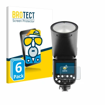 Parte frontale di una confezione del prodotto con il logo del marchio BROTECT. Accanto è raffigurato il dispositivo Godox TT68