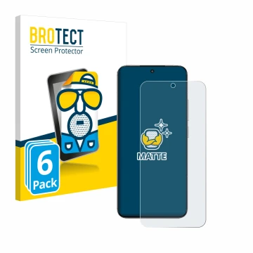 Parte frontale di una confezione del prodotto con il logo del marchio BROTECT. Accanto è raffigurato il dispositivo Xiaomi 15 