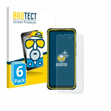 Parte frontale di una confezione del prodotto con il logo del marchio BROTECT. Accanto è raffigurato il dispositivo Ulefone Ar