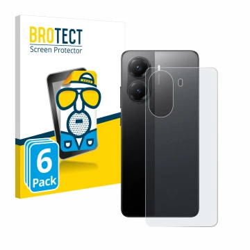 Parte frontale di una confezione del prodotto con il logo del marchio BROTECT. Accanto è raffigurato il dispositivo Xiaomi Poc