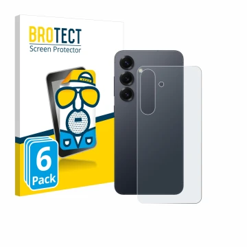 Parte frontale di una confezione del prodotto con il logo del marchio BROTECT. Accanto è raffigurato il dispositivo Samsung Ga