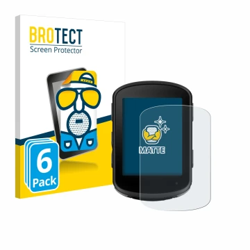Parte frontale di una confezione del prodotto con il logo del marchio BROTECT. Accanto è raffigurato il dispositivo Garmin Edg