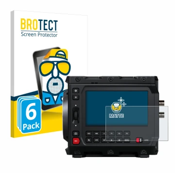 Parte frontale di una confezione del prodotto con il logo del marchio BROTECT. Accanto è raffigurato il dispositivo Blackmagic