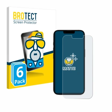 Parte frontale di una confezione del prodotto con il logo del marchio BROTECT. Accanto è raffigurato il dispositivo Apple iPho