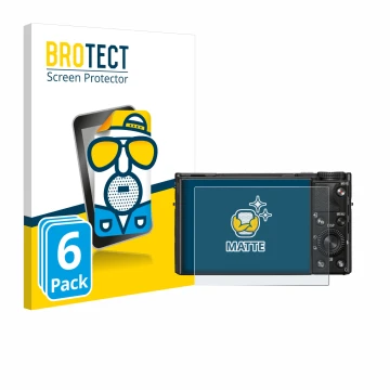 Parte frontale di una confezione del prodotto con il logo del marchio BROTECT. Accanto è raffigurato il dispositivo Sony Cyber