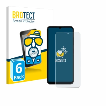 Parte frontale di una confezione del prodotto con il logo del marchio BROTECT. Accanto è raffigurato il dispositivo ZTE Blade 