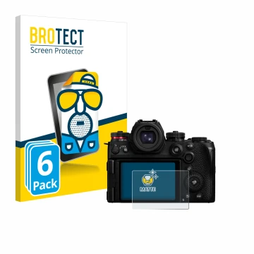 Parte frontale di una confezione del prodotto con il logo del marchio BROTECT. Accanto è raffigurato il dispositivo Panasonic 