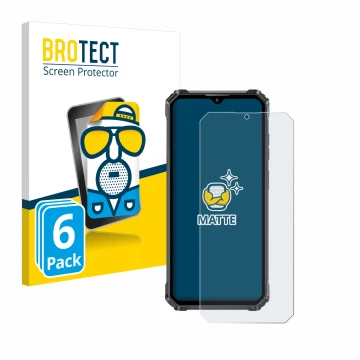 Parte frontale di una confezione del prodotto con il logo del marchio BROTECT. Accanto è raffigurato il dispositivo Oukitel G1