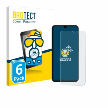 Parte frontale di una confezione del prodotto con il logo del marchio BROTECT. Accanto è raffigurato il dispositivo Samsung Ga