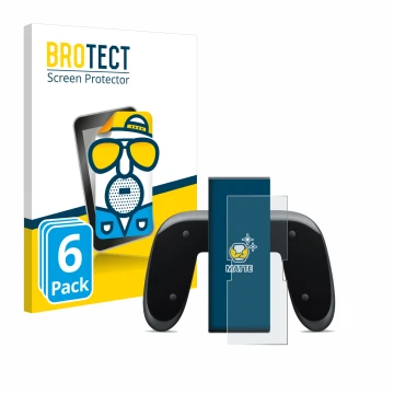 Parte frontale di una confezione del prodotto con il logo del marchio BROTECT. Accanto è raffigurato il dispositivo Nintendo S