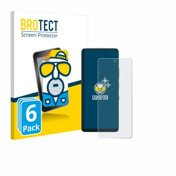 Parte frontale di una confezione del prodotto con il logo del marchio BROTECT. Accanto è raffigurato il dispositivo TCL 60 Nxt