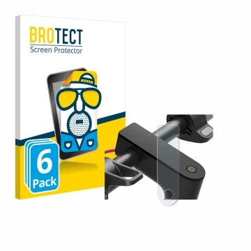 Parte frontale di una confezione del prodotto con il logo del marchio BROTECT. Accanto è raffigurato il dispositivo Xiaomi Ele