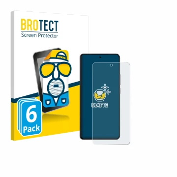 Parte frontale di una confezione del prodotto con il logo del marchio BROTECT. Accanto è raffigurato il dispositivo realme GT 