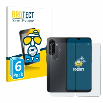 Parte frontale di una confezione del prodotto con il logo del marchio BROTECT. Accanto è raffigurato il dispositivo Samsung Ga