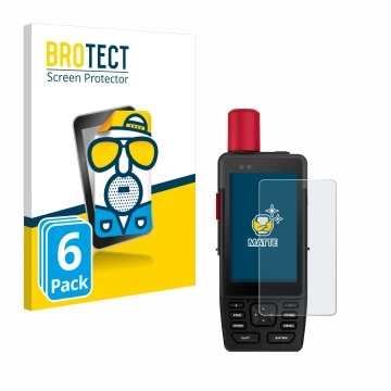 Parte frontale di una confezione del prodotto con il logo del marchio BROTECT. Accanto è raffigurato il dispositivo Garmin GPS