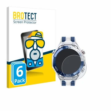Parte frontale di una confezione del prodotto con il logo del marchio BROTECT. Accanto è raffigurato il dispositivo Huawei Wat