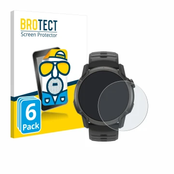 Parte frontale di una confezione del prodotto con il logo del marchio BROTECT. Accanto è raffigurato il dispositivo Coros Apex