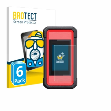 Parte frontale di una confezione del prodotto con il logo del marchio BROTECT. Accanto è raffigurato il dispositivo Launch X43