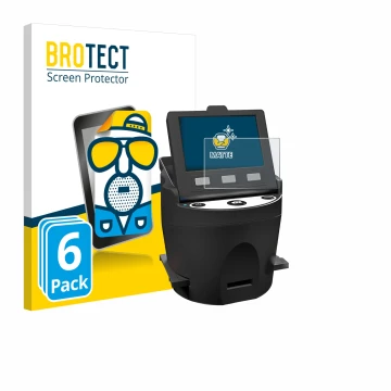 Parte frontale di una confezione del prodotto con il logo del marchio BROTECT. Accanto è raffigurato il dispositivo Kodak SCAN