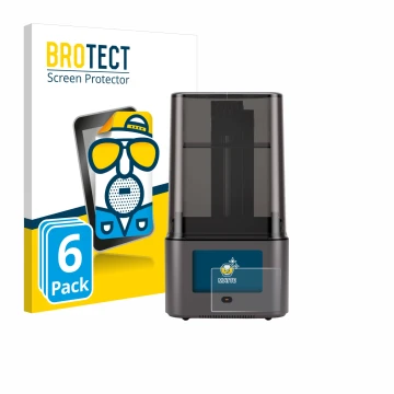 Parte frontale di una confezione del prodotto con il logo del marchio BROTECT. Accanto è raffigurato il dispositivo Anycubic P