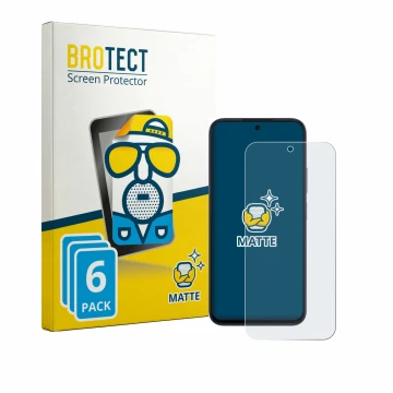 Parte frontale di una confezione del prodotto con il logo del marchio BROTECT. Accanto è raffigurato il dispositivo Oppo A6k c