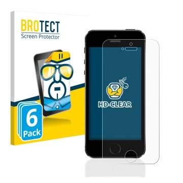 Parte frontale di una confezione del prodotto con il logo del marchio BROTECT. Accanto è raffigurato il dispositivo Apple iPho