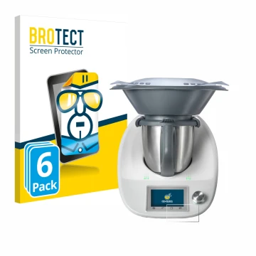 Parte frontale di una confezione del prodotto con il logo del marchio BROTECT. Accanto è raffigurato il dispositivo Vorwerk Th