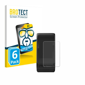 Parte frontale di una confezione del prodotto con il logo del marchio BROTECT. Accanto è raffigurato il dispositivo Garmin viv