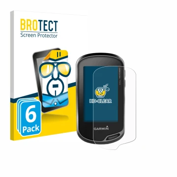 Parte frontale di una confezione del prodotto con il logo del marchio BROTECT. Accanto è raffigurato il dispositivo Garmin Ore