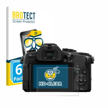 Parte frontale di una confezione del prodotto con il logo del marchio BROTECT. Accanto è raffigurato il dispositivo Panasonic 