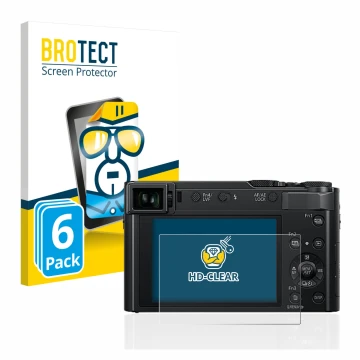 Parte frontale di una confezione del prodotto con il logo del marchio BROTECT. Accanto è raffigurato il dispositivo Panasonic 