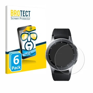 Parte frontale di una confezione del prodotto con il logo del marchio BROTECT. Accanto è raffigurato il dispositivo Samsung Ga