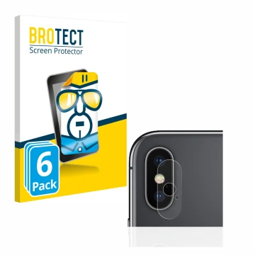 Parte frontale di una confezione del prodotto con il logo del marchio BROTECT. Accanto è raffigurato il dispositivo Apple iPho