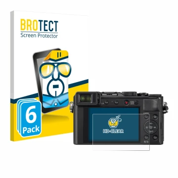 Parte frontale di una confezione del prodotto con il logo del marchio BROTECT. Accanto è raffigurato il dispositivo Panasonic 