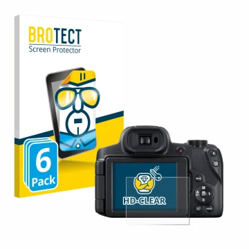 Parte frontale di una confezione del prodotto con il logo del marchio BROTECT. Accanto è raffigurato il dispositivo Canon Powe