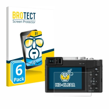 Parte frontale di una confezione del prodotto con il logo del marchio BROTECT. Accanto è raffigurato il dispositivo Panasonic 
