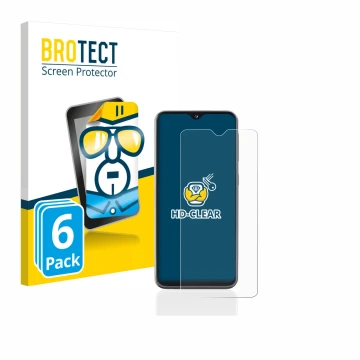 Parte frontale di una confezione del prodotto con il logo del marchio BROTECT. Accanto è raffigurato il dispositivo Samsung Ga