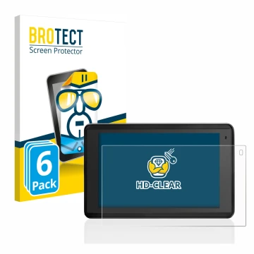 Parte frontale di una confezione del prodotto con il logo del marchio BROTECT. Accanto è raffigurato il dispositivo Garmin Aer