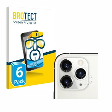 Parte frontale di una confezione del prodotto con il logo del marchio BROTECT. Accanto è raffigurato il dispositivo Apple iPho