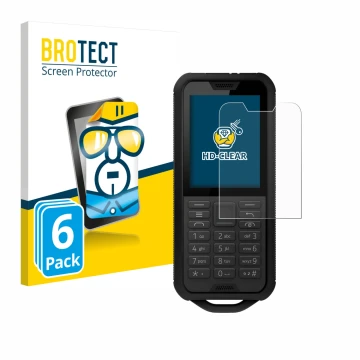 Parte frontale di una confezione del prodotto con il logo del marchio BROTECT. Accanto è raffigurato il dispositivo Nokia 800 