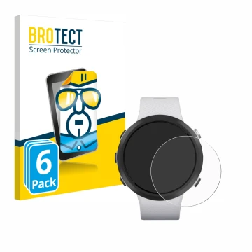 Parte frontale di una confezione del prodotto con il logo del marchio BROTECT. Accanto è raffigurato il dispositivo Garmin Swi