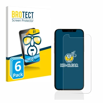 Parte frontale di una confezione del prodotto con il logo del marchio BROTECT. Accanto è raffigurato il dispositivo Apple iPho