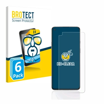 Parte frontale di una confezione del prodotto con il logo del marchio BROTECT. Accanto è raffigurato il dispositivo OnePlus 8T