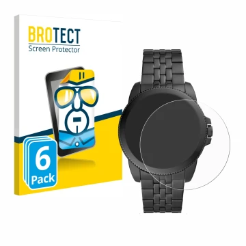 Parte frontale di una confezione del prodotto con il logo del marchio BROTECT. Accanto è raffigurato il dispositivo Fossil Gen